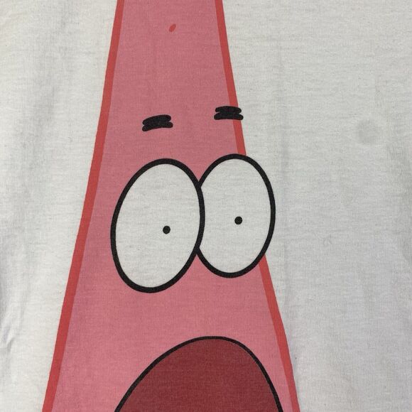 Patrick Surprised SpongeBob T-Shirt Size XXL Mans White *MARKS READ* - Picture 9 of 13